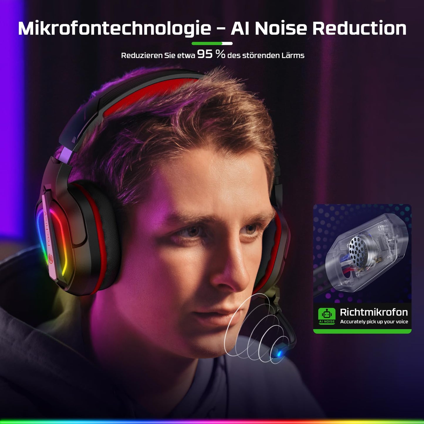 Fachixy FC200 Gaming Headset - PS5 PS4 PC Xbox One Nintendo Switch