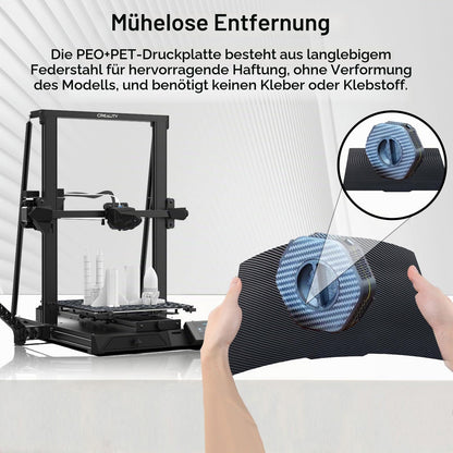 IdeaFormer Doppelseitig Schwarz Texturiert PEI Federstahl-Druckplatte alle Größen