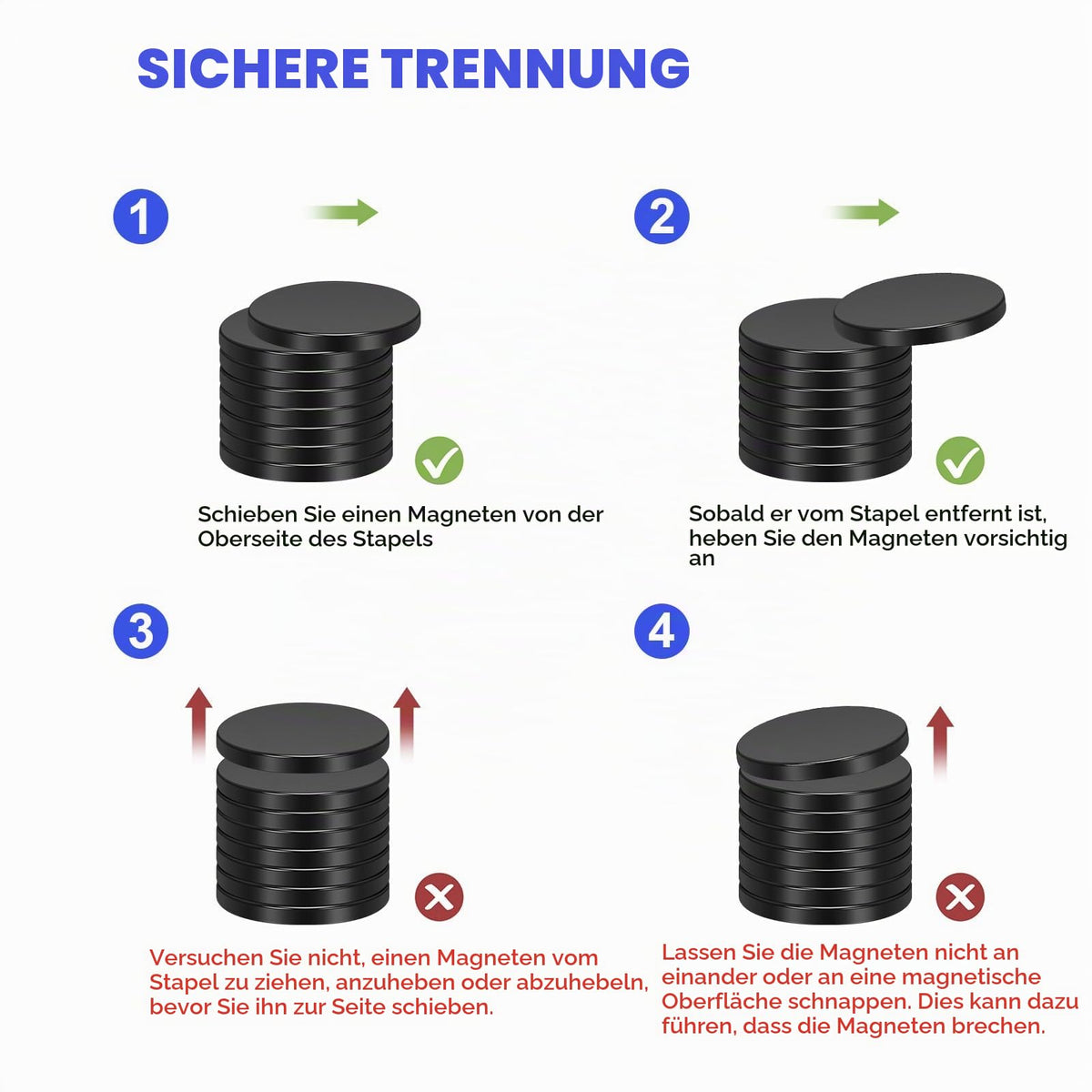 Wukong Schwarz Neodym Magnete Selbstklebend Extra Stark 20x3mm | 6 Stück, Mini Runde Magnete Heavy Duty für Magnettafel Whiteboard Kühlschrank