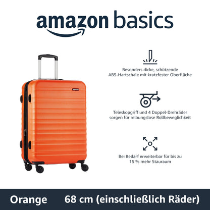 Amazon Basics Hartschalen Kofferset - 3-teiliges Set (55, 68, 78 cm)