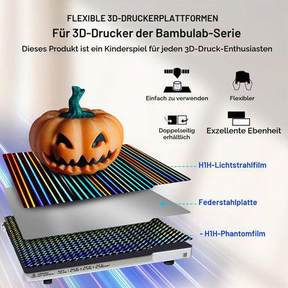 IdeaFormer Doppelseitig Schwarz Texturiert PEI Federstahl-Druckplatte alle Größen