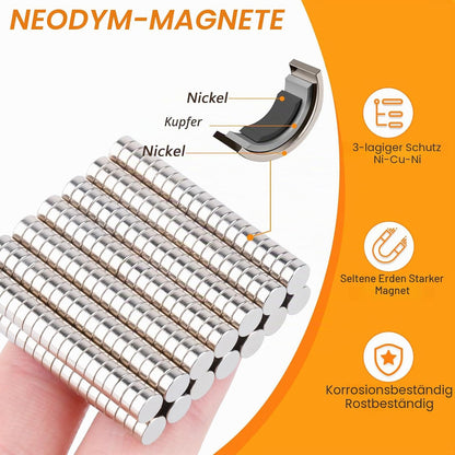 200 Stück Klein Rund Magnete, 4Größen Rund Neodym