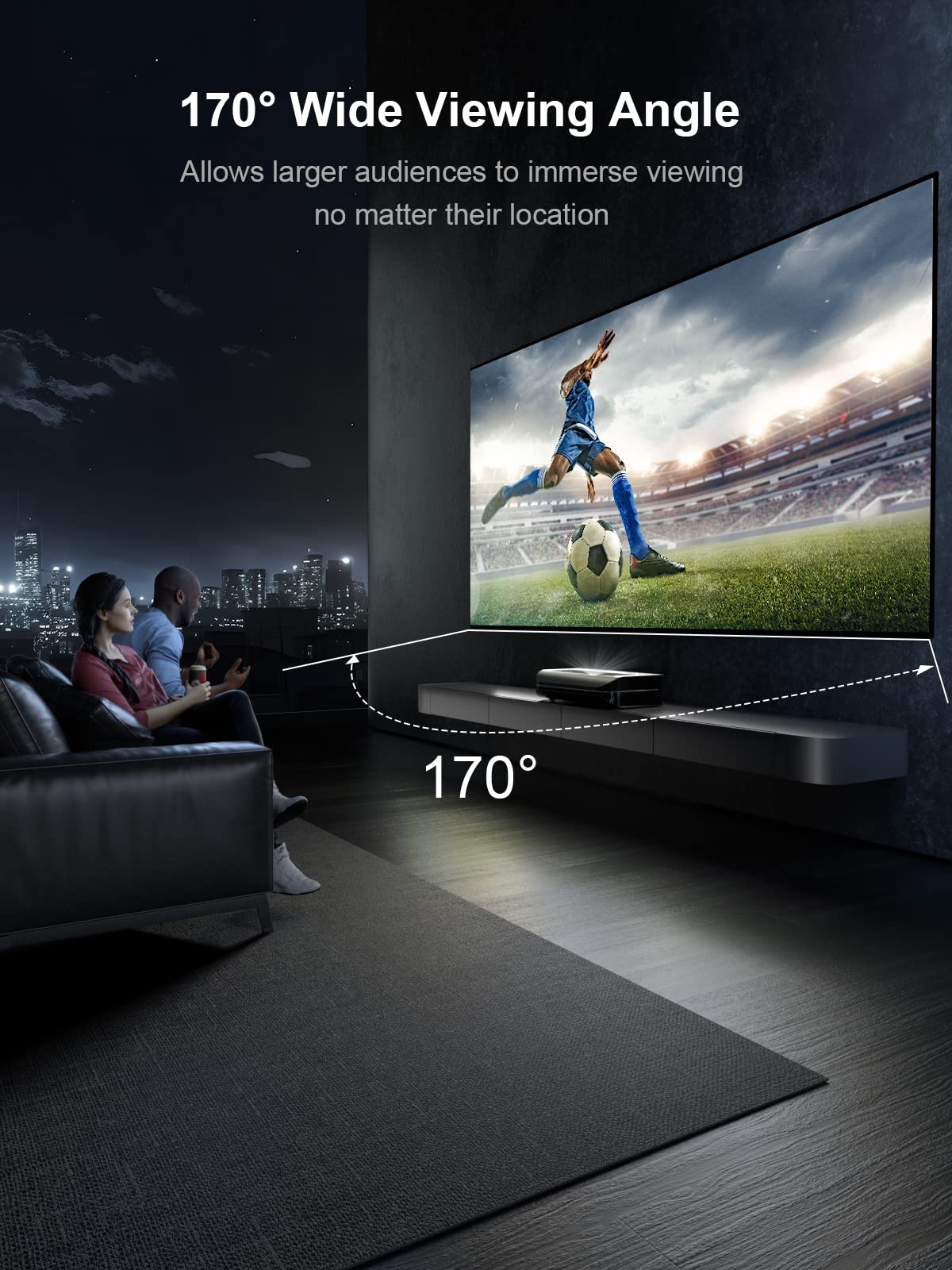 AWOL VISION - 150 Inch Fixierte Projektor Leinwand