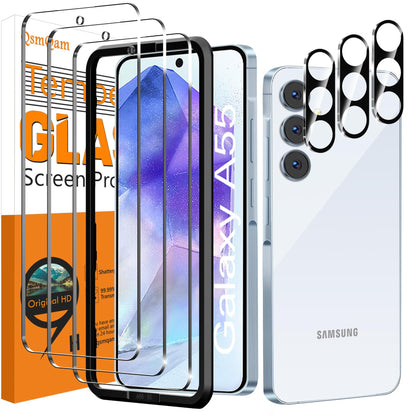 Apple iPhone / Samsung Galaxy - Panzerglas + Kamera Schutz