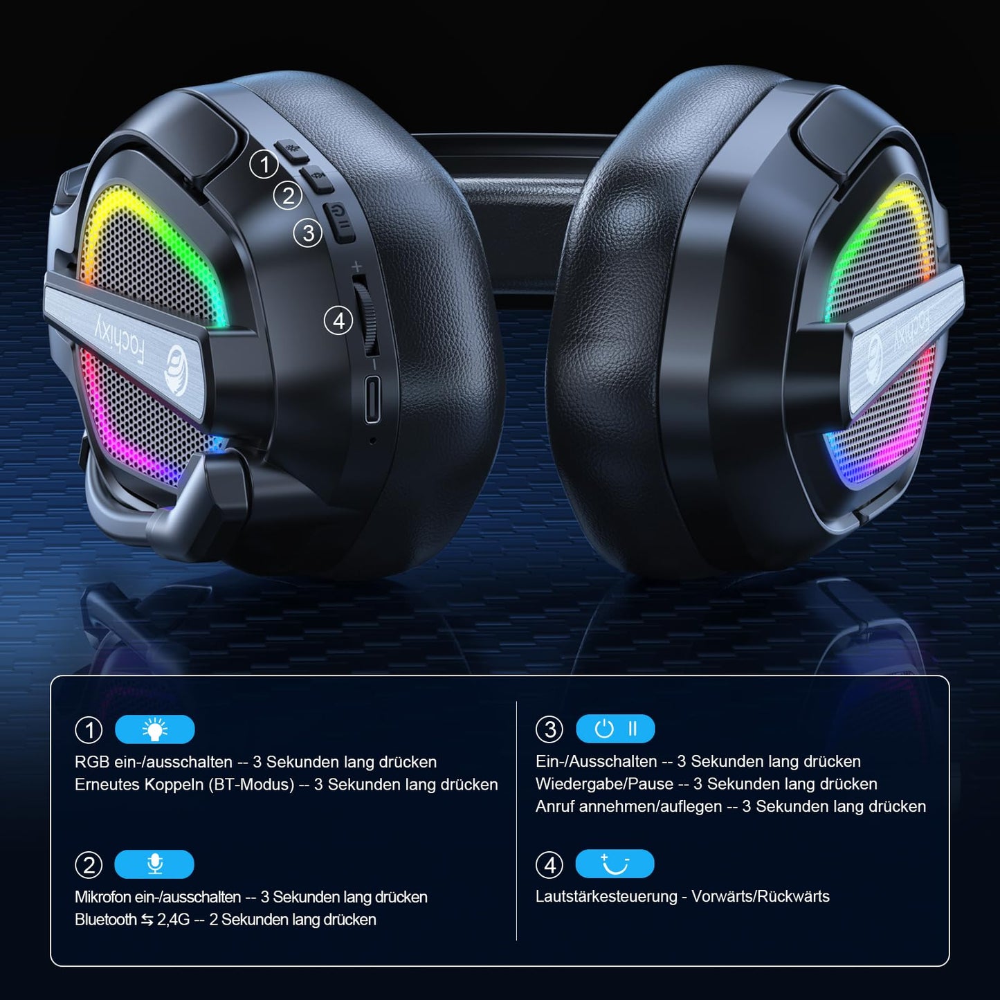 Fachixy FC200 Gaming Headset - PS5 PS4 PC Xbox One Nintendo Switch