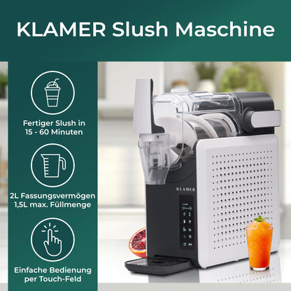 KLAMER Slush Maschine, mit 5 Programmen