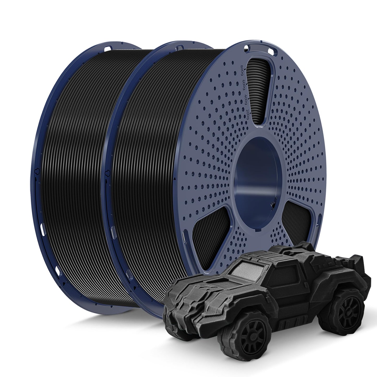 SUNLU PLA Filament 1.75mm, 3D Drucker Filament PLA Schwarz, Maßgenauigkeit +/- 0,02mm 1KG Spule