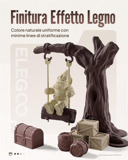 ELEGOO PLA Filament 1.75mm Schwarz 1KG