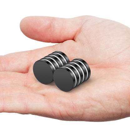 Wukong Schwarz Neodym Magnete Selbstklebend Extra Stark 20x3mm | 6 Stück, Mini Runde Magnete Heavy Duty für Magnettafel Whiteboard Kühlschrank
