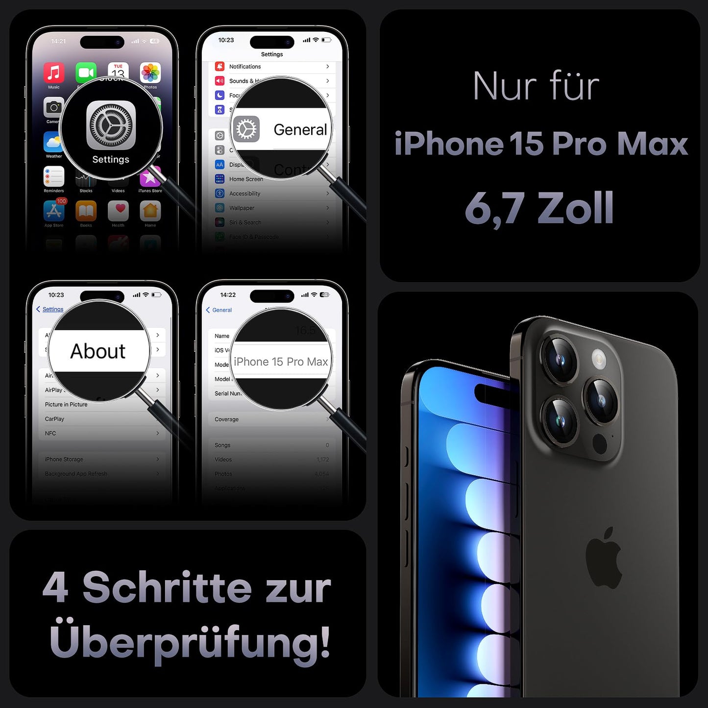 TOCOL 3 in 1 Case für Apple iPhone