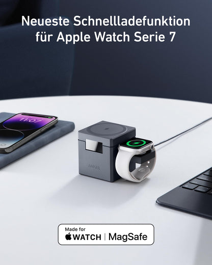 Anker 3-in-1 Cube - MagSafe 15W - Apple iPhone, Watch & AirPods Pro - inkl. 30W Ladegerät