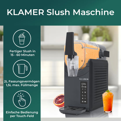 KLAMER Slush Maschine, mit 5 Programmen