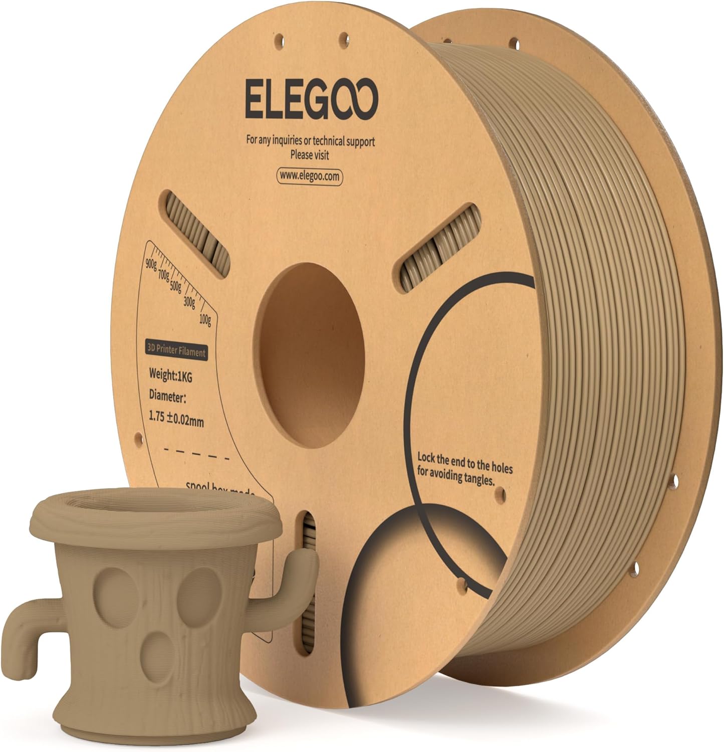 ELEGOO PLA Filament 1.75mm Schwarz 1KG