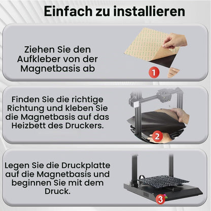 IdeaFormer Doppelseitig Schwarz Texturiert PEI Federstahl-Druckplatte alle Größen