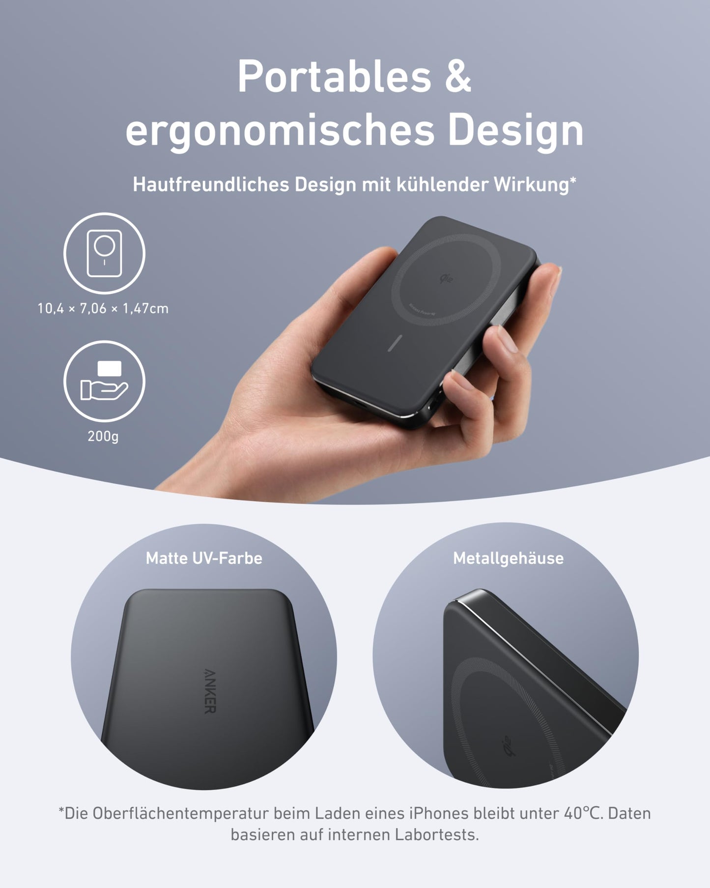 Anker MagGo Powerbank - 10.000mAh - 15W mit Magnet