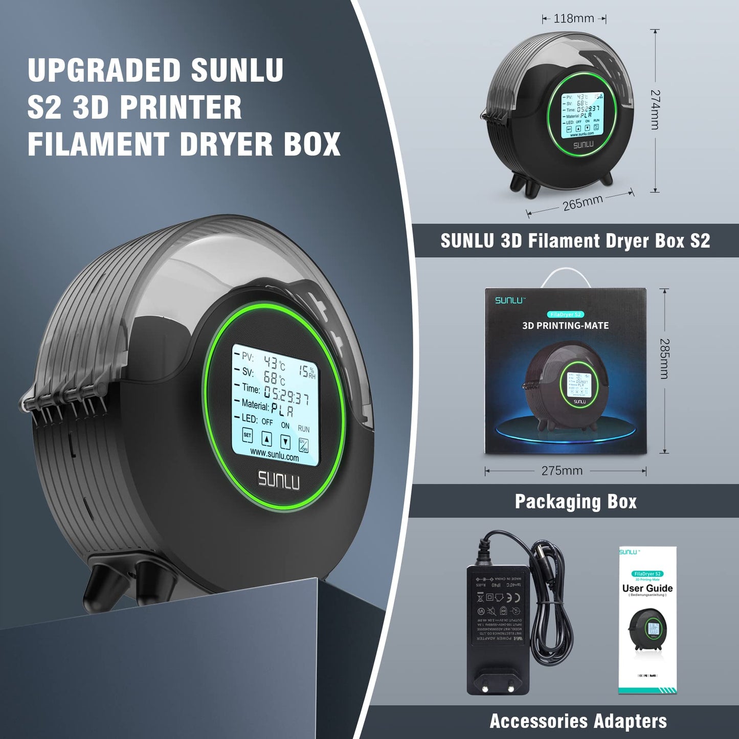SUNLU Filament Trockner Box S2