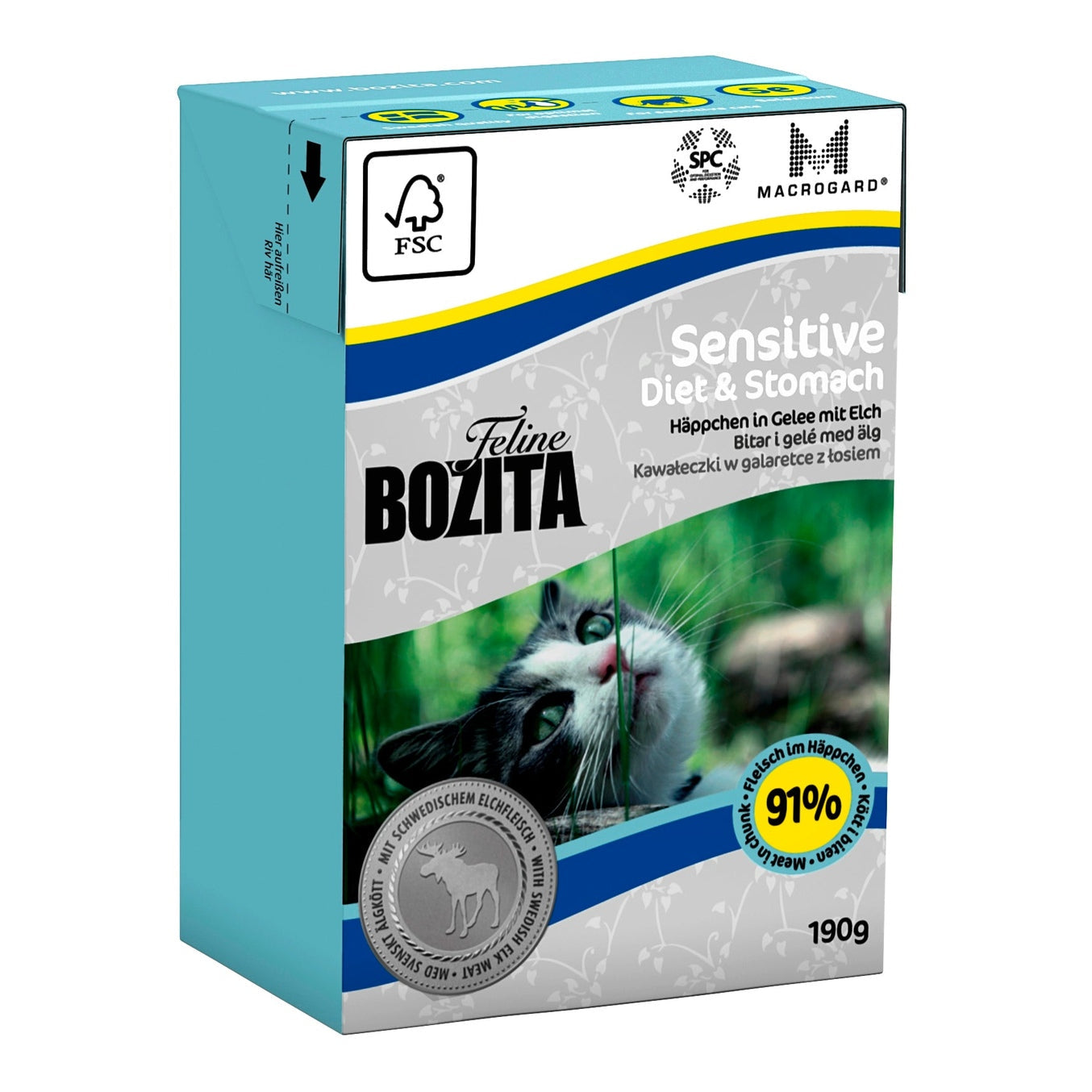 Bozita Cat Tetra Recard Diet & Stomach - Sensitve 16x190g