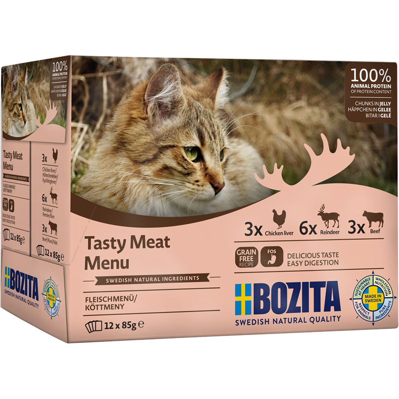 Bozita Cat - Pouch Häppchen in Gelee Mutlibox 12x85g