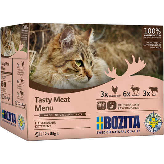 Bozita Cat - Pouch Häppchen in Gelee Mutlibox 12x85g