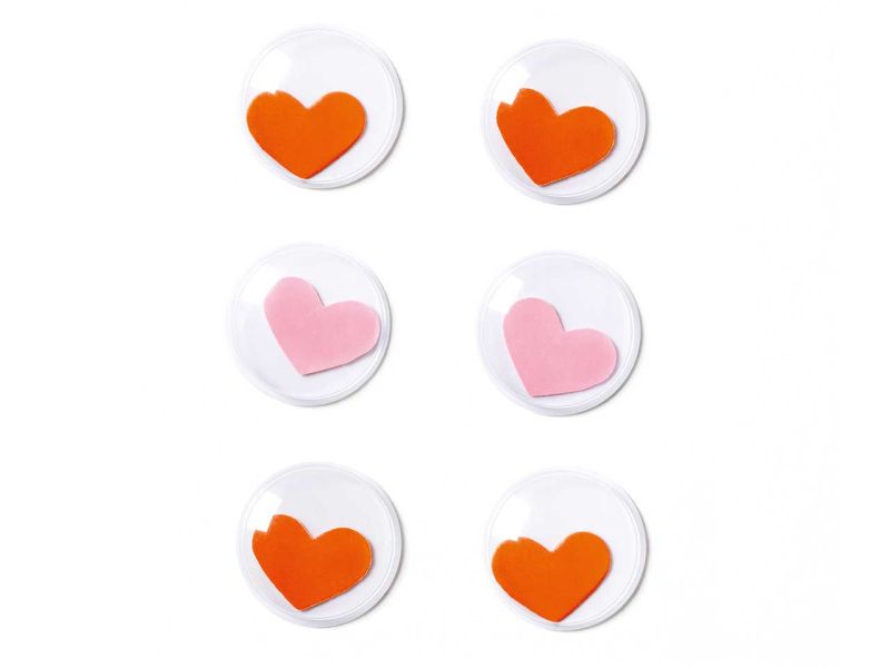 Folia Wackelaugen »Hearts«, Größe L, selbstklebend, 6 Stück
