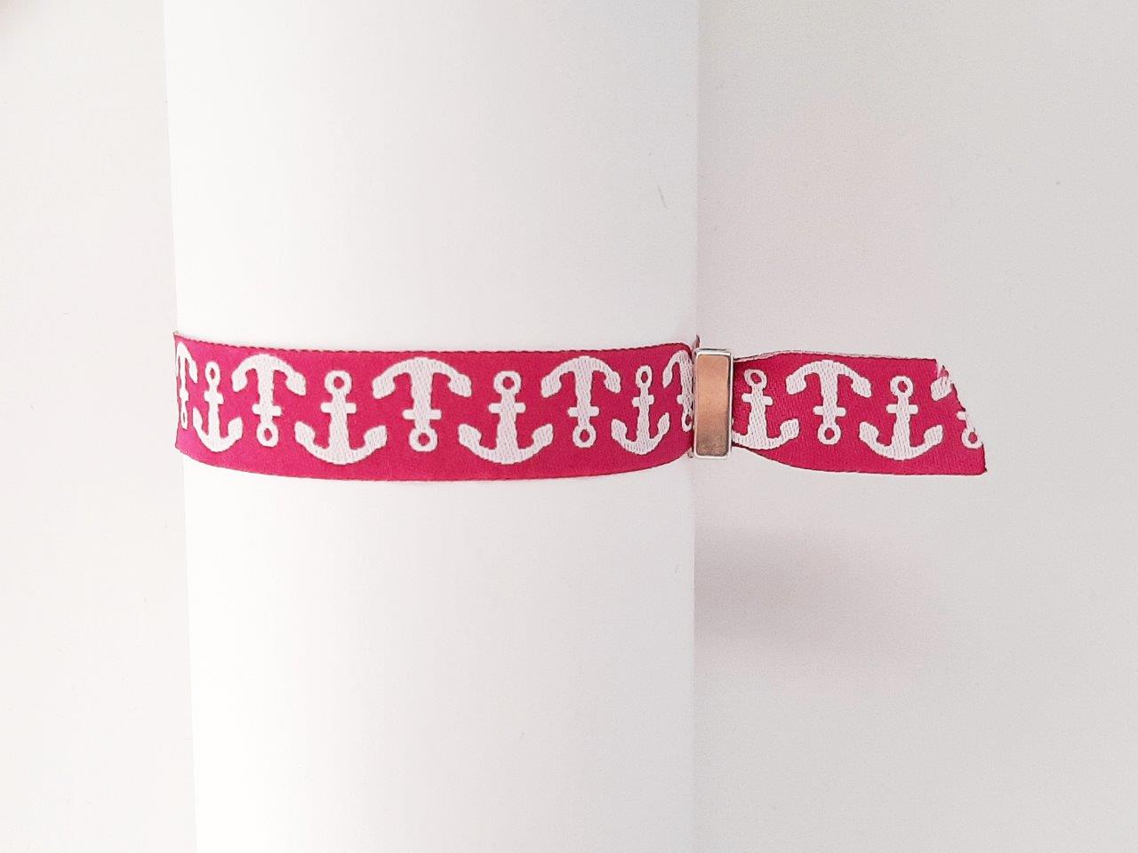 Einlassband Anker pink