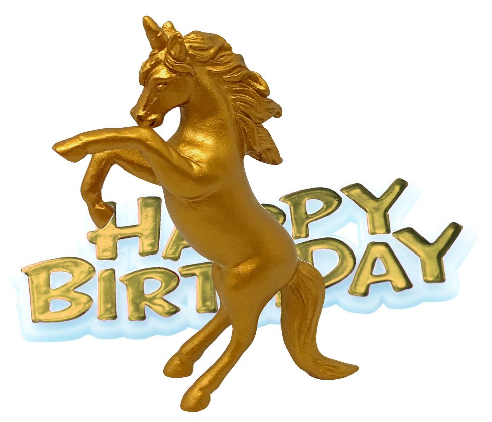 Einhorn Kuchendeko 2 teilig