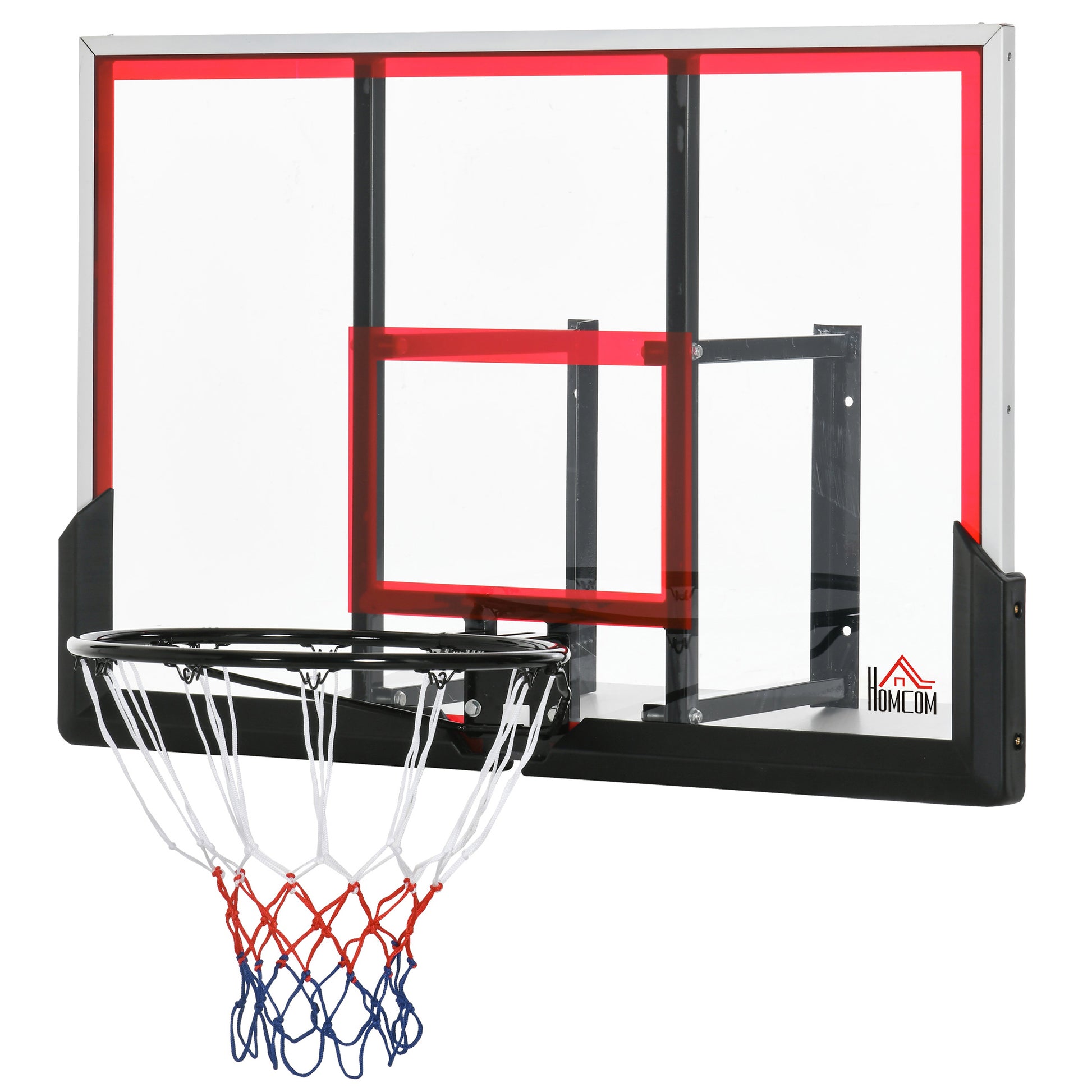 HOMCOM Wandmontierter Basketballkorb mit speziellem Korb - 102 x 76 x 110 cm - Innen- und Außenbereich   Aosom