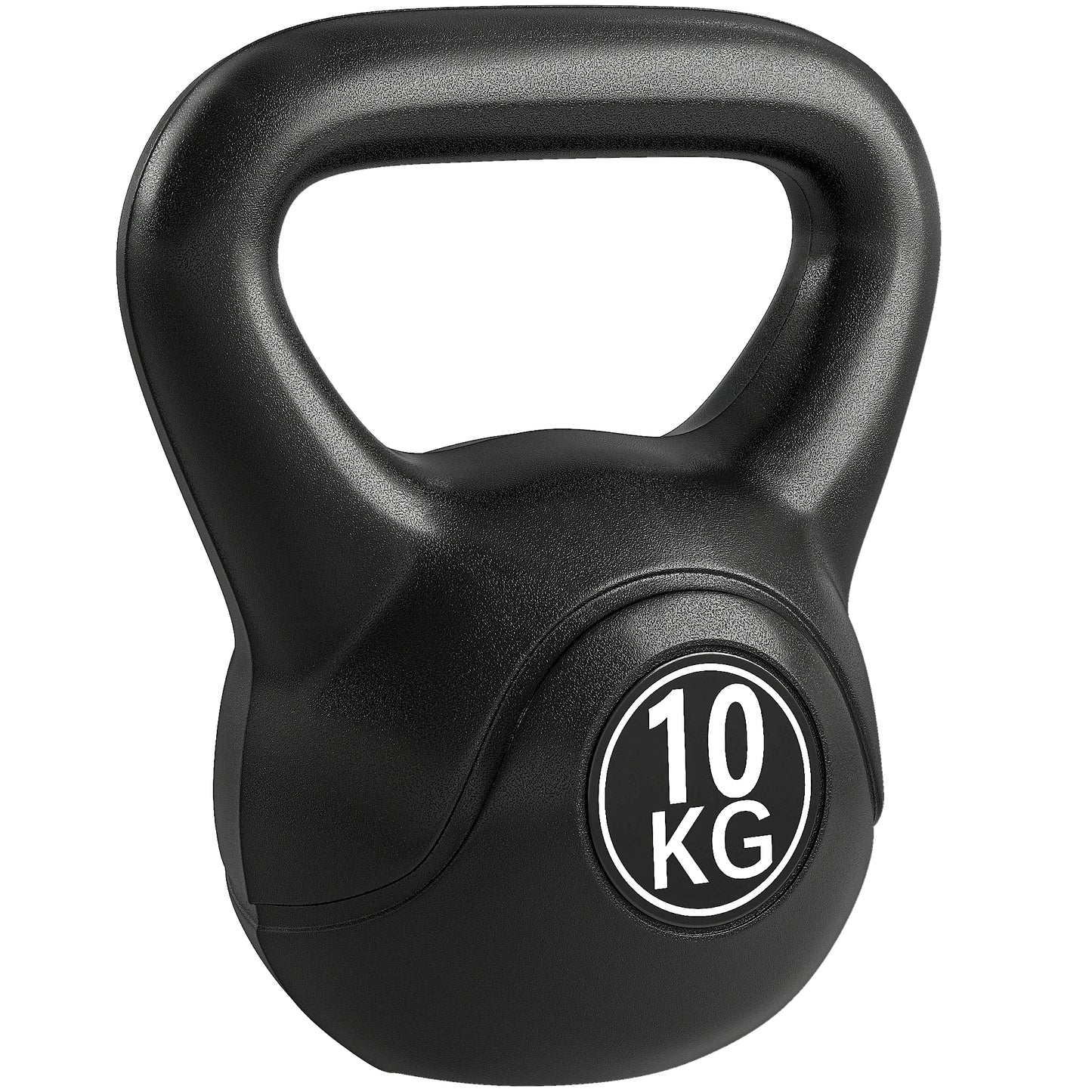 HOMCOM Kettlebell Kugelhantel 10 kg Gewicht-Hantel mit Sand befüllt für Anfänger Zuhause Krafttraining   Aosom