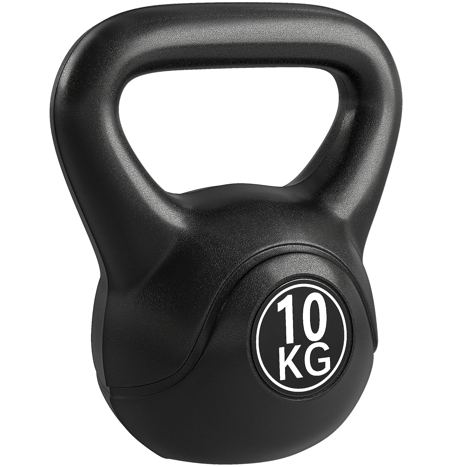 HOMCOM Kettlebell Kugelhantel 10 kg Gewicht-Hantel mit Sand befüllt für Anfänger Zuhause Krafttraining   Aosom