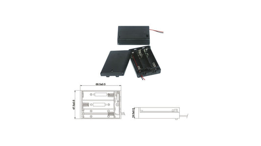 Batteriehalter für 3 x Mignon Batterie mit Anschlusskabel
