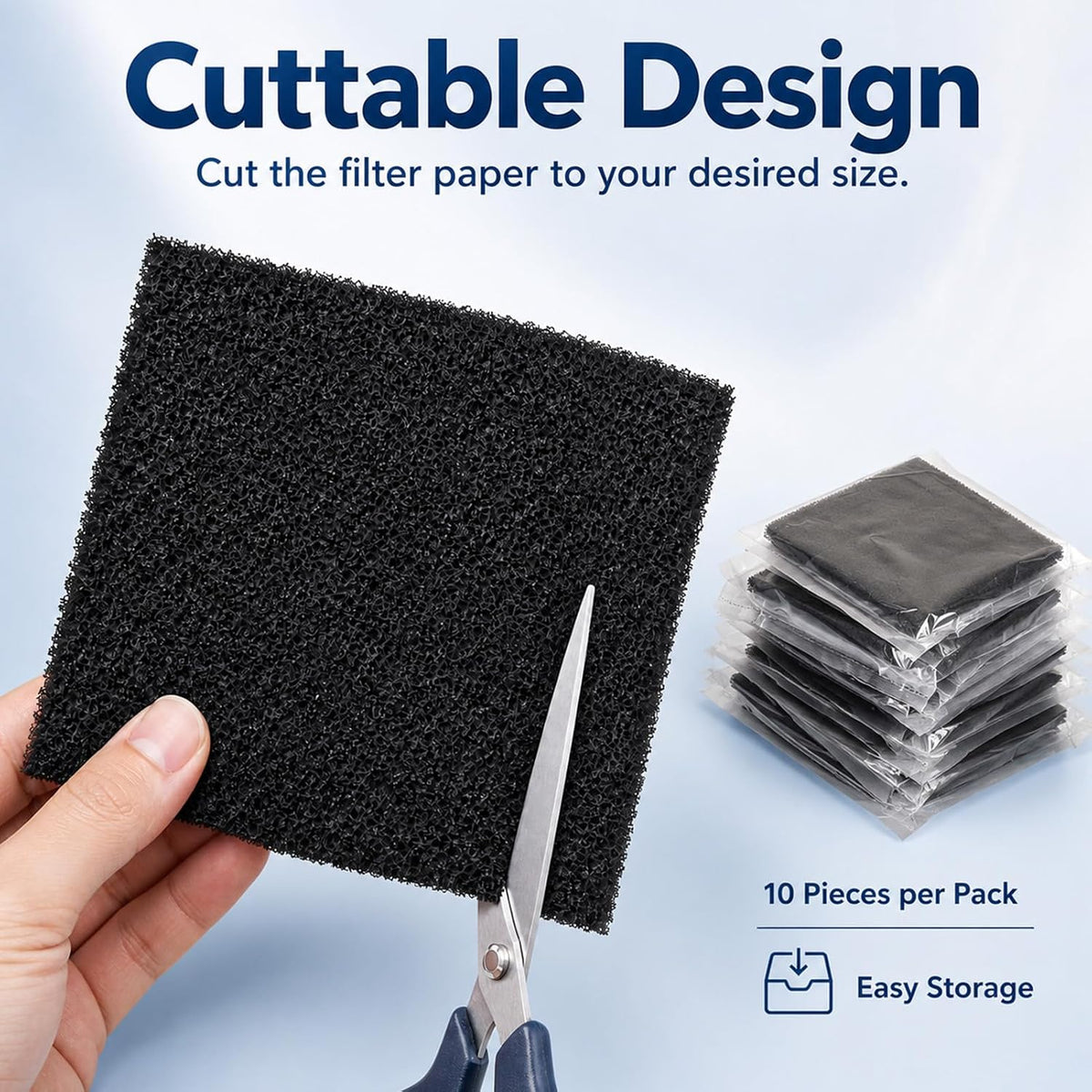 10 Stück Aktivkohlefilter Matte Zuschneidbar 13x13 cm für Lötdampfabsaugung