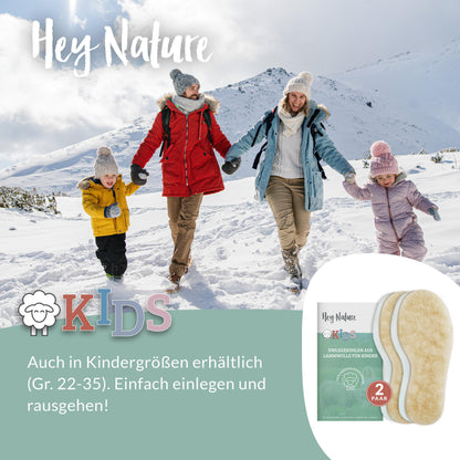 Hey Nature Schuh Einlagen - Lammwolle (2 Paar)