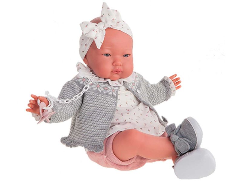 Antonio Juan Babypuppe »Mi Primer Reborn Alejandra Chaqueta Gris«