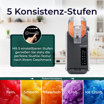 KLAMER Slush Maschine, mit 5 Programmen