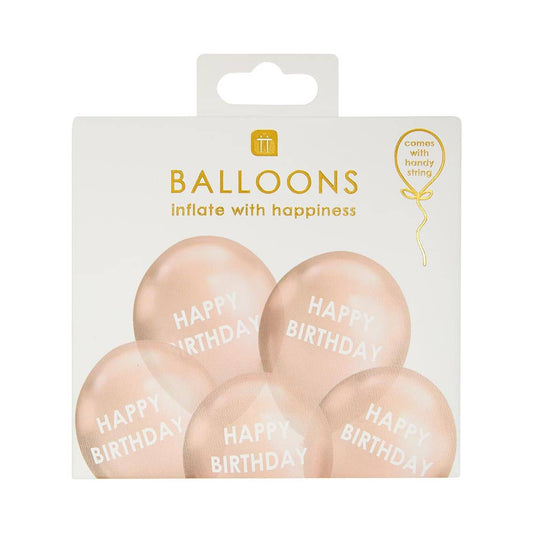 Rosegold Happy Birthday Ballons (TT)