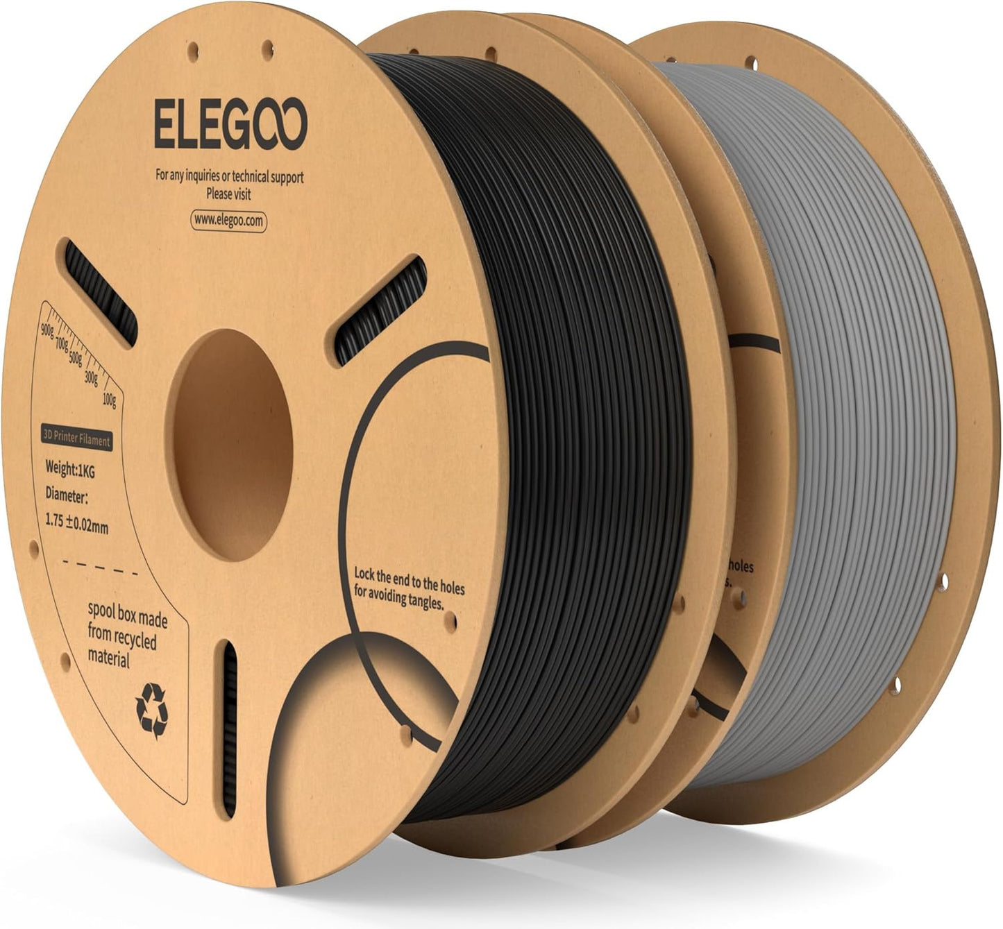 ELEGOO PLA Filament 1.75mm Schwarz 1KG