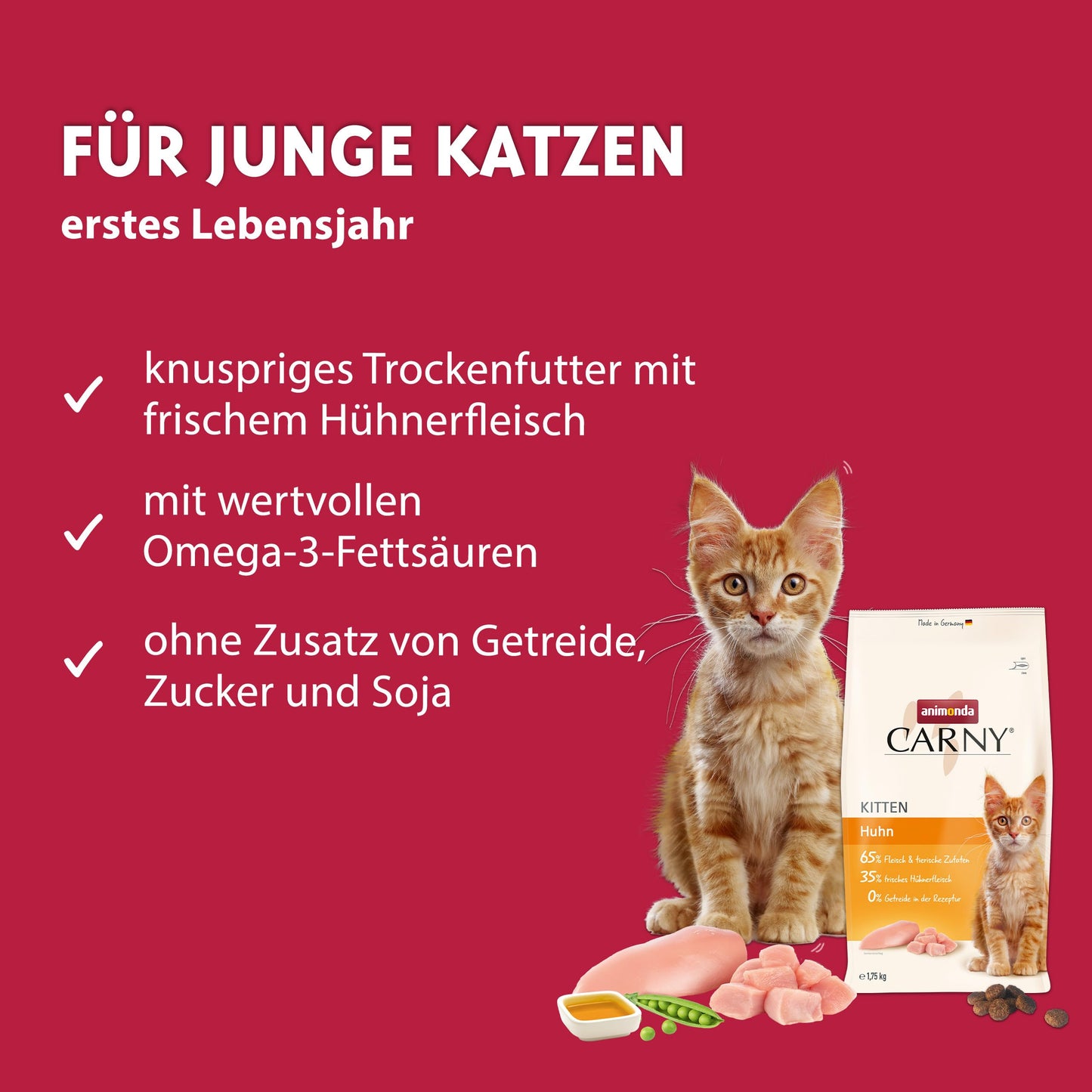 Animonda Carny - Katzen Trockenfutter Huhn & Rind