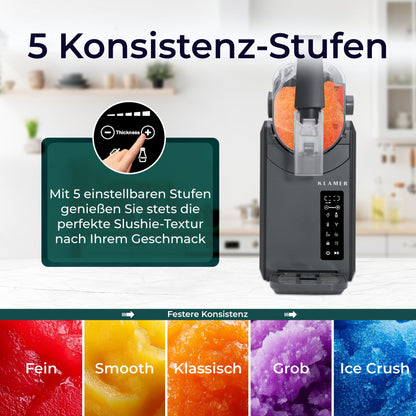 KLAMER Slush Maschine, mit 5 Programmen