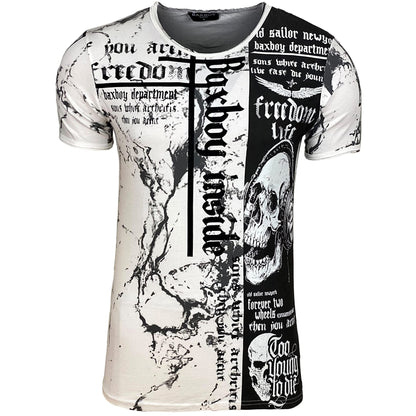 Rundhals Vintage T-Shirt - Men Slim Fit Design
