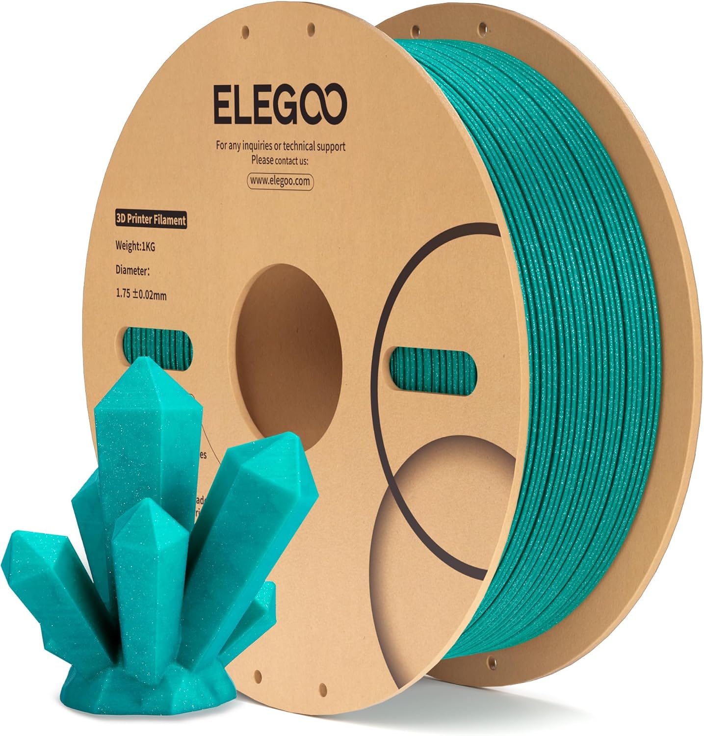 ELEGOO PLA Filament 1.75mm Schwarz 1KG