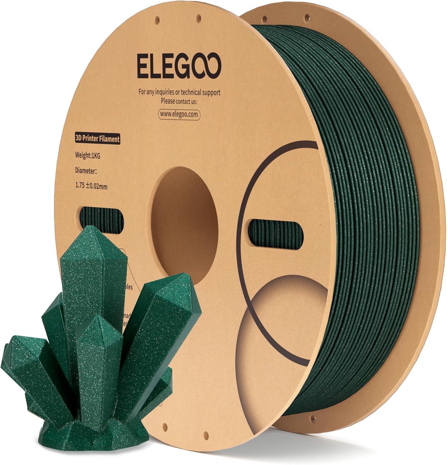 ELEGOO PLA Filament 1.75mm Schwarz 1KG