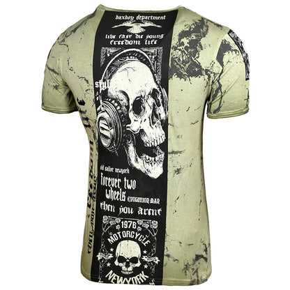 Rundhals Vintage T-Shirt - Men Slim Fit Design