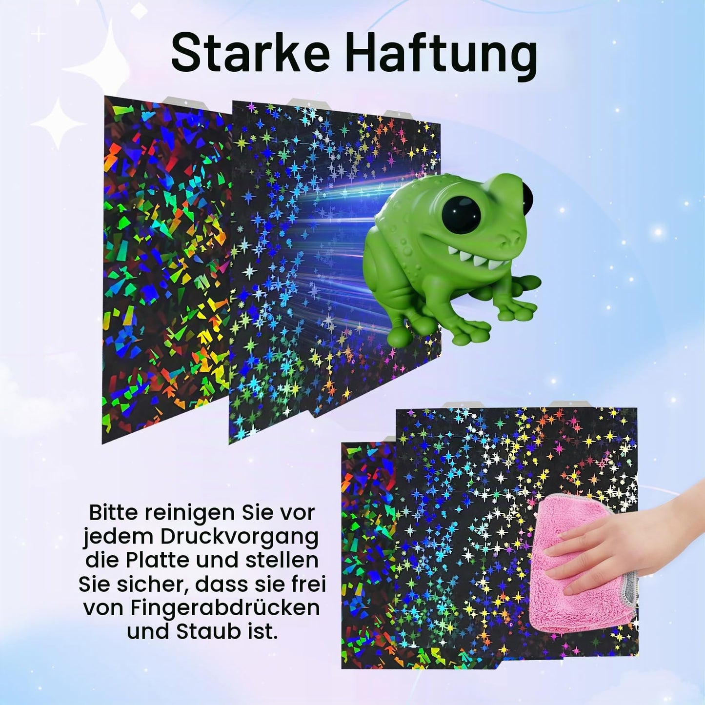 IdeaFormer Doppelseitig Schwarz Texturiert PEI Federstahl-Druckplatte alle Größen