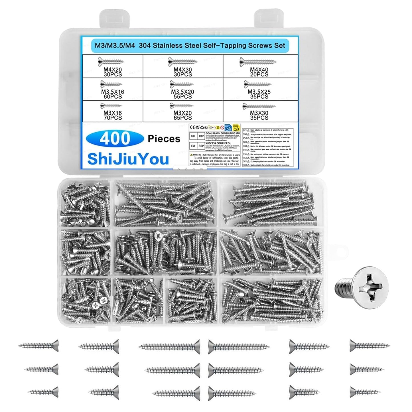 M3-M8 kreutzschlitz schrauben set