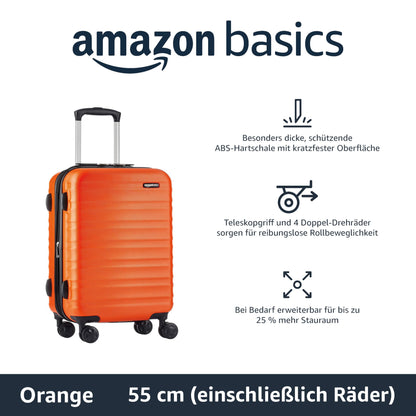 Amazon Basics Hartschalen Kofferset - 3-teiliges Set (55, 68, 78 cm)