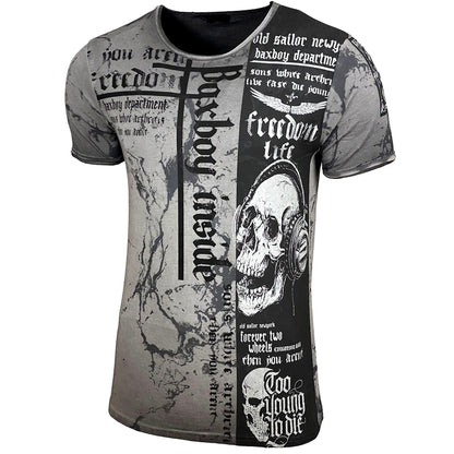 Rundhals Vintage T-Shirt - Men Slim Fit Design