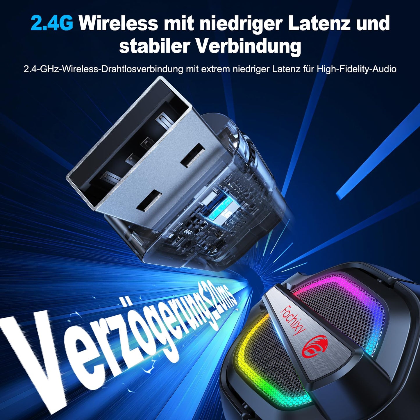 Fachixy FC200 Gaming Headset - PS5 PS4 PC Xbox One Nintendo Switch