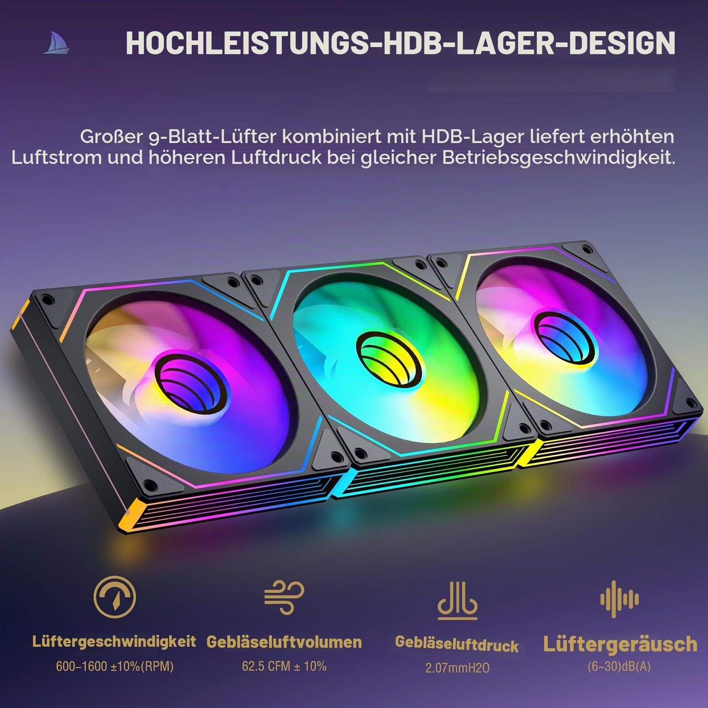 ANSAITE PC Lüfter 120 mm