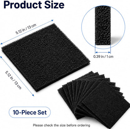 10 Stück Aktivkohlefilter Matte Zuschneidbar 13x13 cm für Lötdampfabsaugung