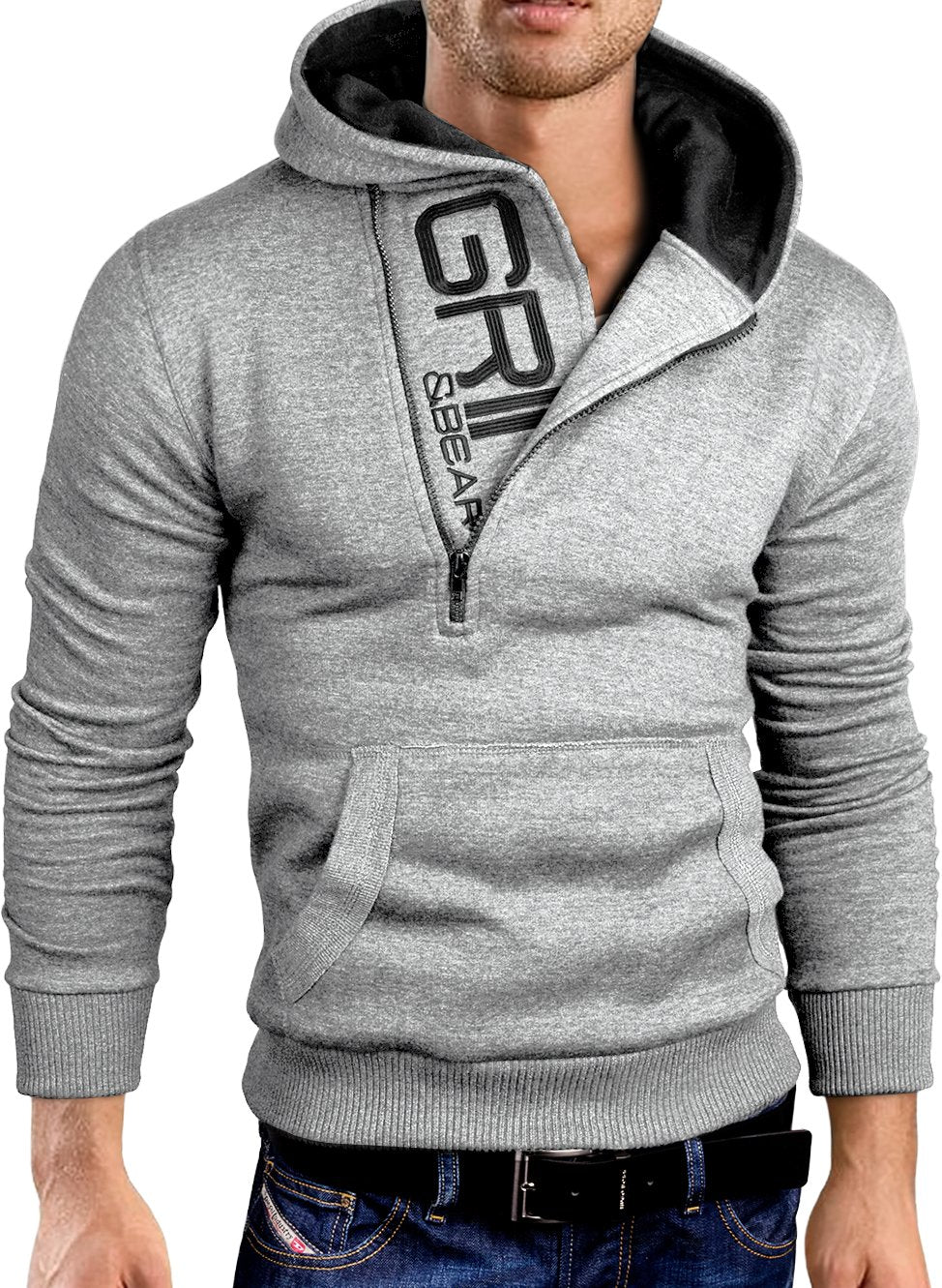 Grin&Bear Slim fit Halfzip Hoodie